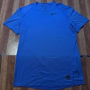 Nike Pro Blue Dri-Fit Tech Retro Sportswear Fitted Train Shirt Medium